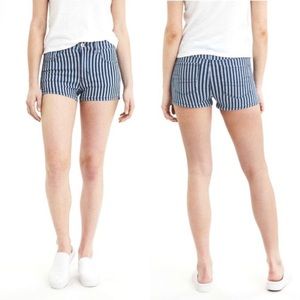 American Eagle Blue Stripe Denim Shorts